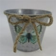 thumbnail image 1 of Mr. MJs Trading AI-GA3500-427 Silver with Blue Butterfly & Rope Ribbon Trim Planter, 1 of 1