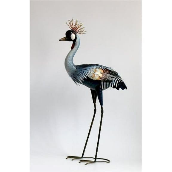 Mr. MJs Trading AI-GG9499 Standing Metal Crane Garden Statue