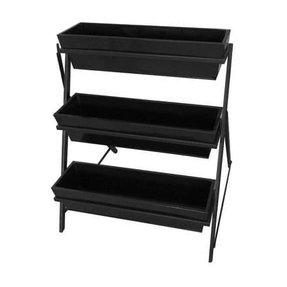Mr. MJs Trading AI-GG9557 3 Tier Rectangular Planters on Iron Base Plant Stand