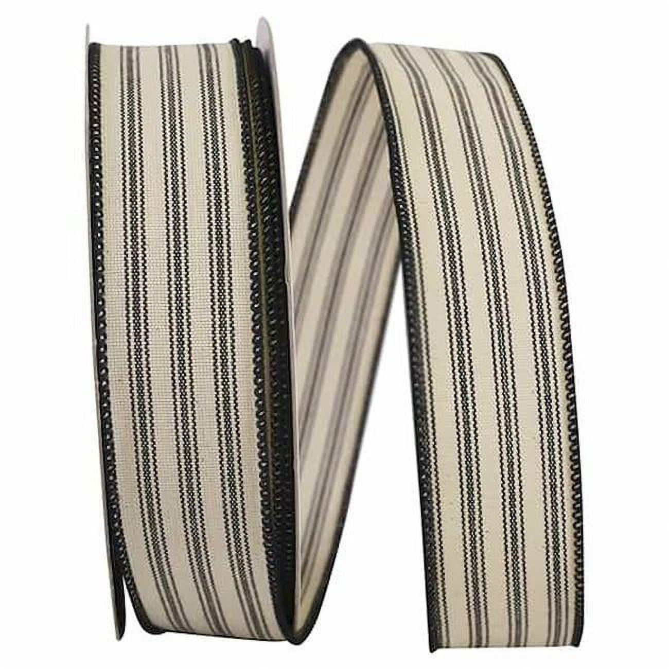 mr-mjs-trading-ai-ri09238-black-ticking-on-linen-striped-wired-ribbon