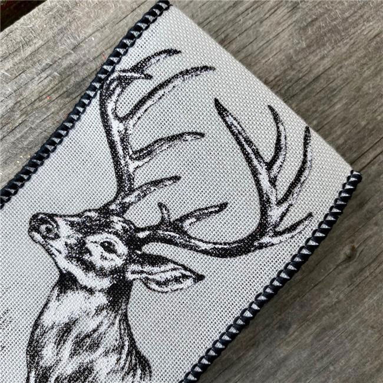 Mr. MJs Trading AI-RI401013 Deer on Ivory Wired Ribbon