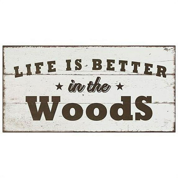 Mr. MJs Trading IV-S17-G371 Woods Life Wooden Sign Wall Decor