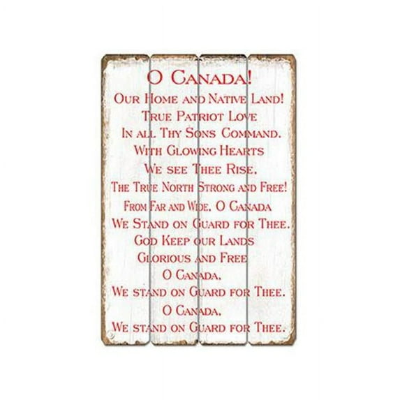 Mr. MJs Trading IV-S17-G416 O Canada Wooden Sign Wall Decor
