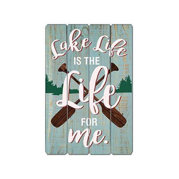 Mr. MJs Trading IV-S17-G418 Lake Life Wooden Sign Wall Decor