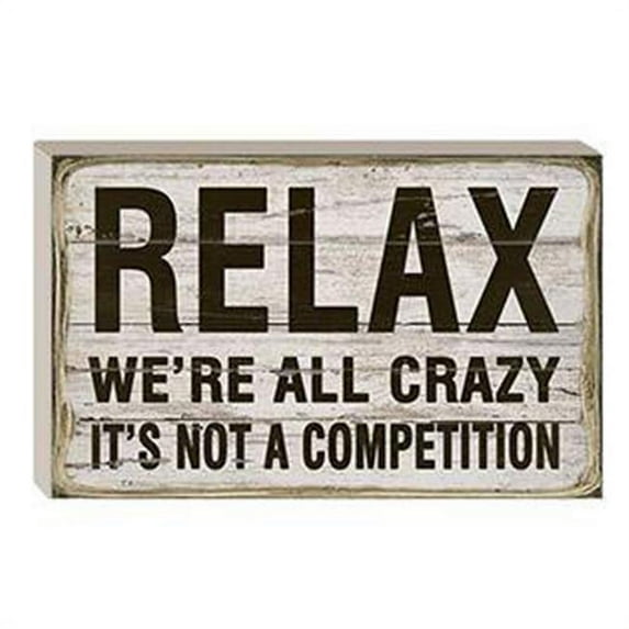 Mr. MJs Trading IV-S17-HZ009 Relax Vintage Block Sign Wall Decor