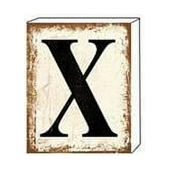 Mr. MJs Trading IV-S17-HZ051S X Letter Block, White - Small