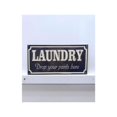 thumbnail image 1 of Mr. MJs Trading IV-W14-GT053 Laundry Vintage Metal Wall Decor - Navy Blue & White, 1 of 1