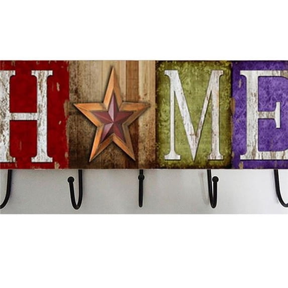Mr. MJs Trading IV-W15-H04 Home Hook Vintage Wooden Wall Decor