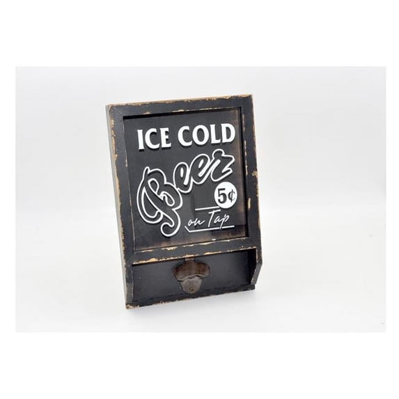 Mr. MJs Trading IV-W18S-JYH008 Ice Cold Beer Wooden Memory Box