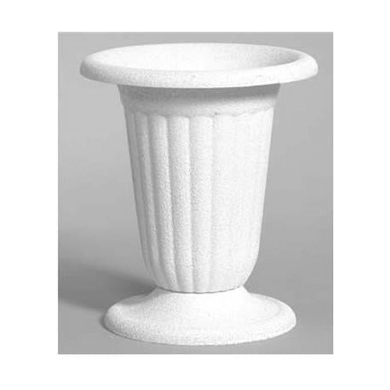 Mr. MJs Trading White Ribbed Plastic Pedestal Urn & Vase - Walmart.com