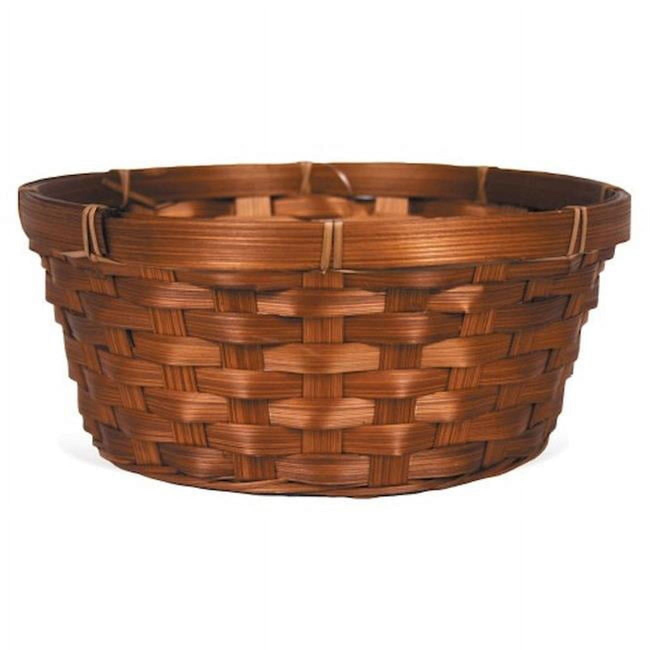 Natural Brown Bamboo Woven Storage Basket