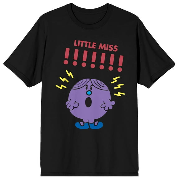 Mr. Men And Little Miss Meme Little Miss !!!!!!! Crew Neck Short Sleeve Women's Black T-shirt-Medium