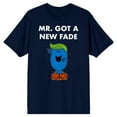 thumbnail image 1 of Mr. Men And Little Miss Meme Mr. Got A New Fade Crew Neck Short Sleeve Navy Men's T-shirt-Medium, 1 of 7