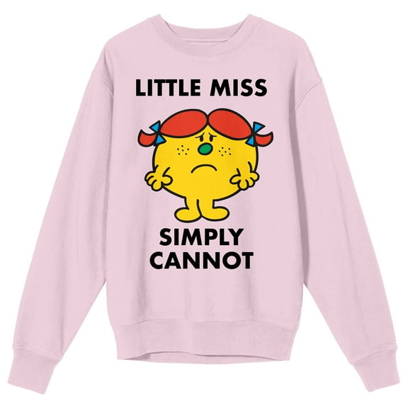 Mr Men & Little Miss Little Miss Simply Cannot Pink Crew Neck Sweatshirt-XL