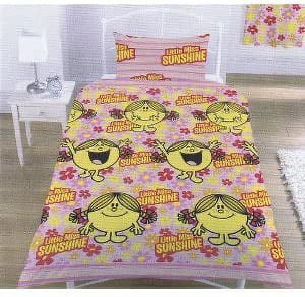 Mr Men Little Miss Sunshine Single Twin Duvet Cover Set Kids