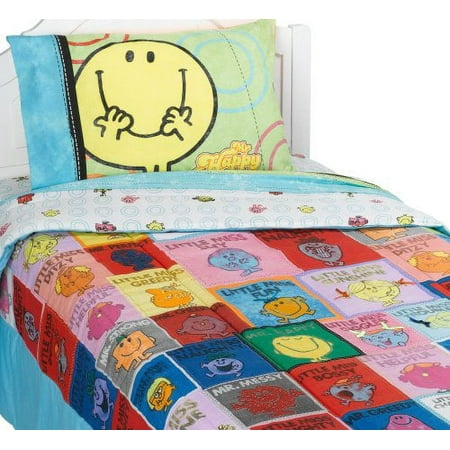 Mr Men Little Miss Vintage Patchwork - Mr. Lazy Comforter, Twin