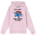 thumbnail image 1 of Mr Men and Little Miss Giggles Meme Little Miss Uses Humor To Cope Women's Pink Graphic Hoodie-Large, 1 of 3
