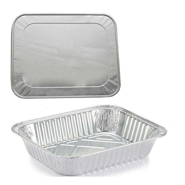 Mr Miracle Half Size 9x13 Foil Steam Pans with Lids. Disposable and