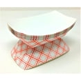 thumbnail image 1 of Mr Miracle Red/White Half Lb Size Paper Food Tray. Rectangle. Dim 5.4x3.75x1.25 inches. Pack of 250, 1 of 5