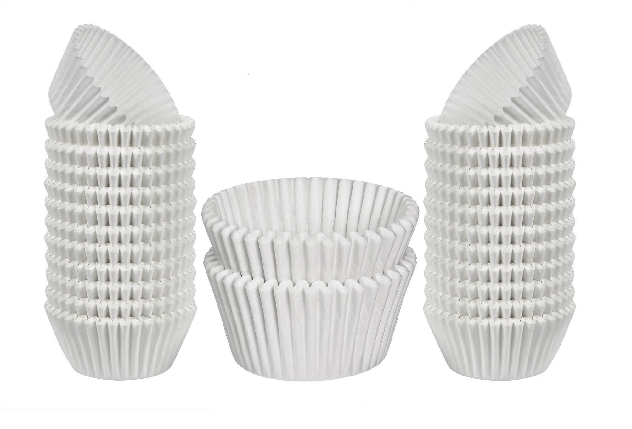 Mr Miracle Standard Size White Baking Cup for Cupcakes and Cup Liners. Pack of 500