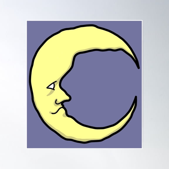 Mr Moon Poster Wall Art, Modern Wall Decor, 16x16 UNFRAMED