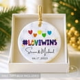 thumbnail image 1 of Mr & Mr Wedding Ornament — Personalized Couple Keepsake, Anniversary & Marriage Gift, 1 of 6