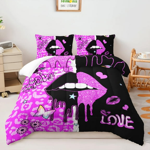 Mr Mrs Black and White Comforter Set Size Red and Black Butterfly Bedding Set Gifts Soft Lightweight Microfiber Duvet Set 3 Piece All Season 1 Comforter with 2 Pillowcases