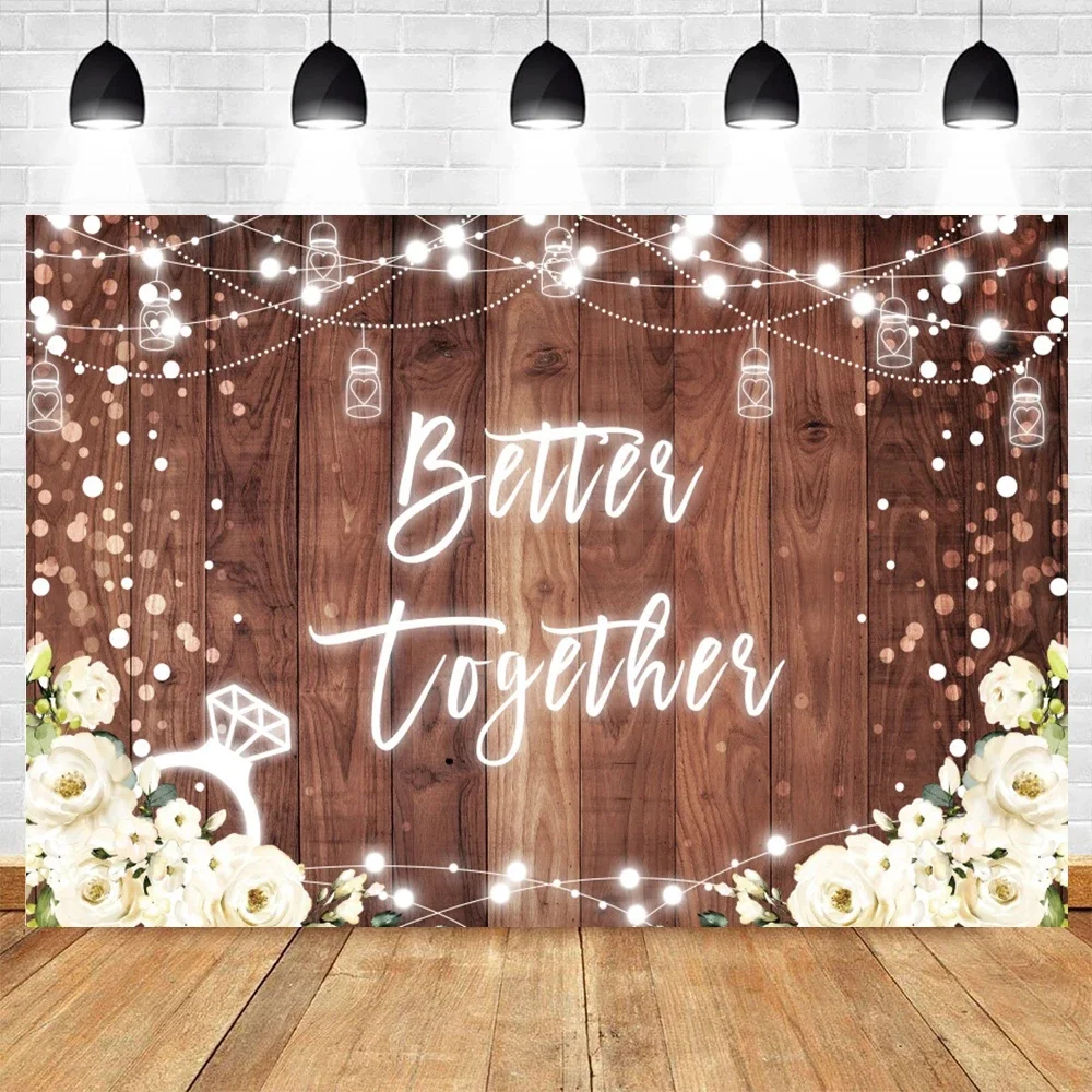 Miss To Mrs Bridal Shower Backdrop - Polyester Floral Photography Background With Pink Flowers And Green Boho Leaves For Engagement, Wedding, Party Decorations, Photo Booth Studio Props