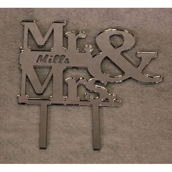 Mr & Mrs Cake Topper - 1/8" Acrylic - Engagement- Wedding- Free Engraving