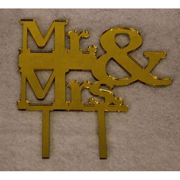 Mr & Mrs Cake Topper - 1/8" Acrylic - Engagement- Wedding- Free Engraving