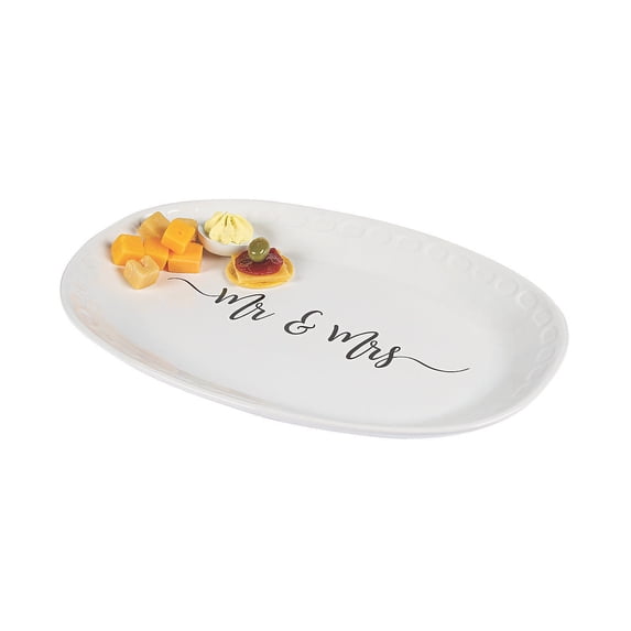Mr & Mrs Ceramic Platter - Home Decor - 1 Piece