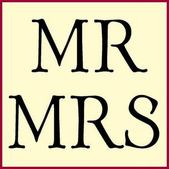 Mr and Mrs Chair Signs Stencil - DIY Custom Wedding Romance Romantic Cupid Love Lovebird Decorations Template Reusable Laser Cut Mylar Template for Painting Home Decor Crafts - The Artful Stencil
