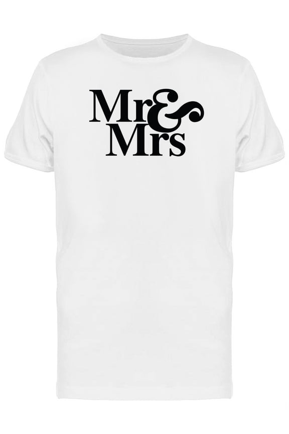 Mr&Mrs Curvy Font Tee Men's -Image by Shutterstock