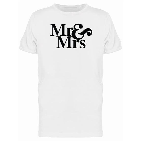 Mr&Mrs Curvy Font Tee Men's -Image by Shutterstock