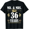 thumbnail image 1 of Mr. & Mrs. For 36 Years 36th Wedding Anniversary Matching T-Shirt, 1 of 4