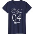 thumbnail image 1 of Mr. & Mrs. For 4 Years 4th Wedding Anniversary Matching T-Shirt, 1 of 2