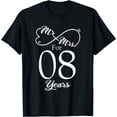 thumbnail image 1 of Mr. & Mrs. For 8 Years 8th Wedding Anniversary Matching T-Shirt, 1 of 4