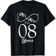thumbnail image 1 of Mr. & Mrs. For 8 Years 8th Wedding Anniversary Matching T-Shirt, 1 of 5