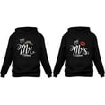 thumbnail image 1 of Mr & Mrs Gift for Couples Wedding, Anniversary, Newlywed Matching Set Hoodie Men Medium / Women Small Black, 1 of 5