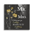 thumbnail image 1 of Mr. & Mrs. Grey Golden Floral 12 x 12 Glass Wall Hanging Sign, 1 of 4