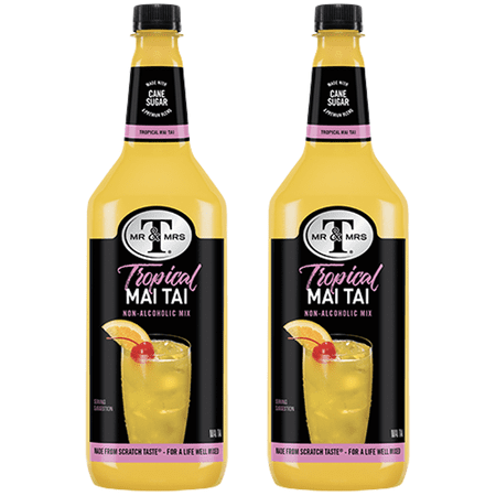 Mr & Mrs Mai Tai Mix, 1L Bottle, 2 Pack – Premium Cocktail Mixer, Ready to Use