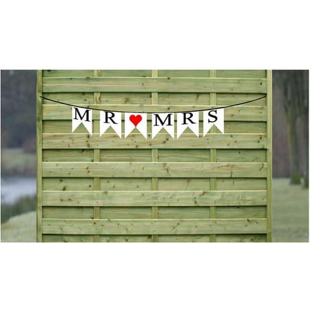 Mr Mrs Paper Garland Bunting Party Decoration Banner