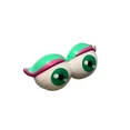 thumbnail image 1 of Mr Mrs Potato Head Replacement Part Spare Piece Green Eyes Purple Eyelashes Vintage, 1 of 1