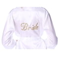 thumbnail image 1 of Mr & Mrs Right Bride Satin Kimono Robes for Women Wedding Party,Glitter Printed Bride ,White, 1 of 4