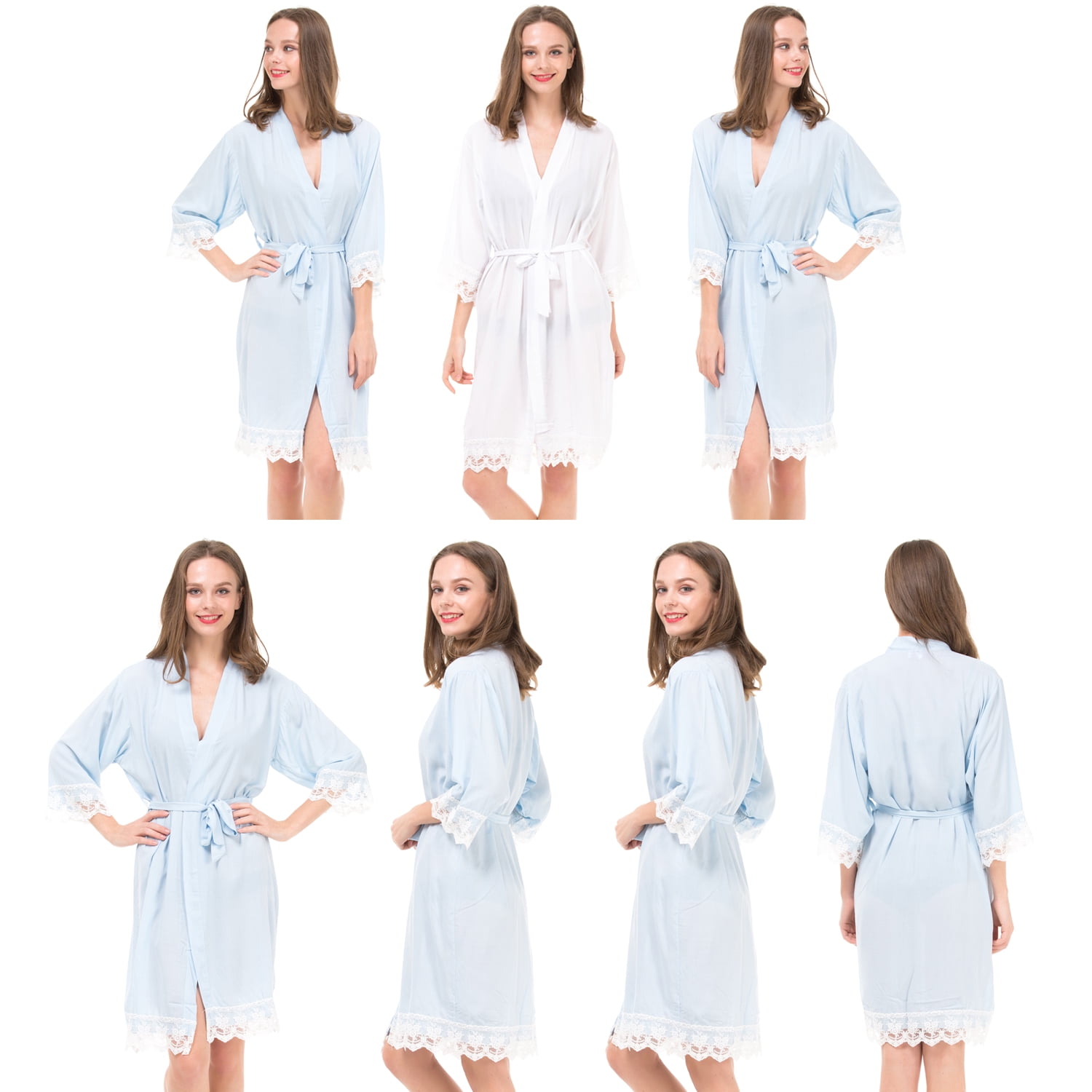 Mr & Mrs Right Bridesmaid Robes For Woman ,Soft Cotton ,7 sets of 1 ...