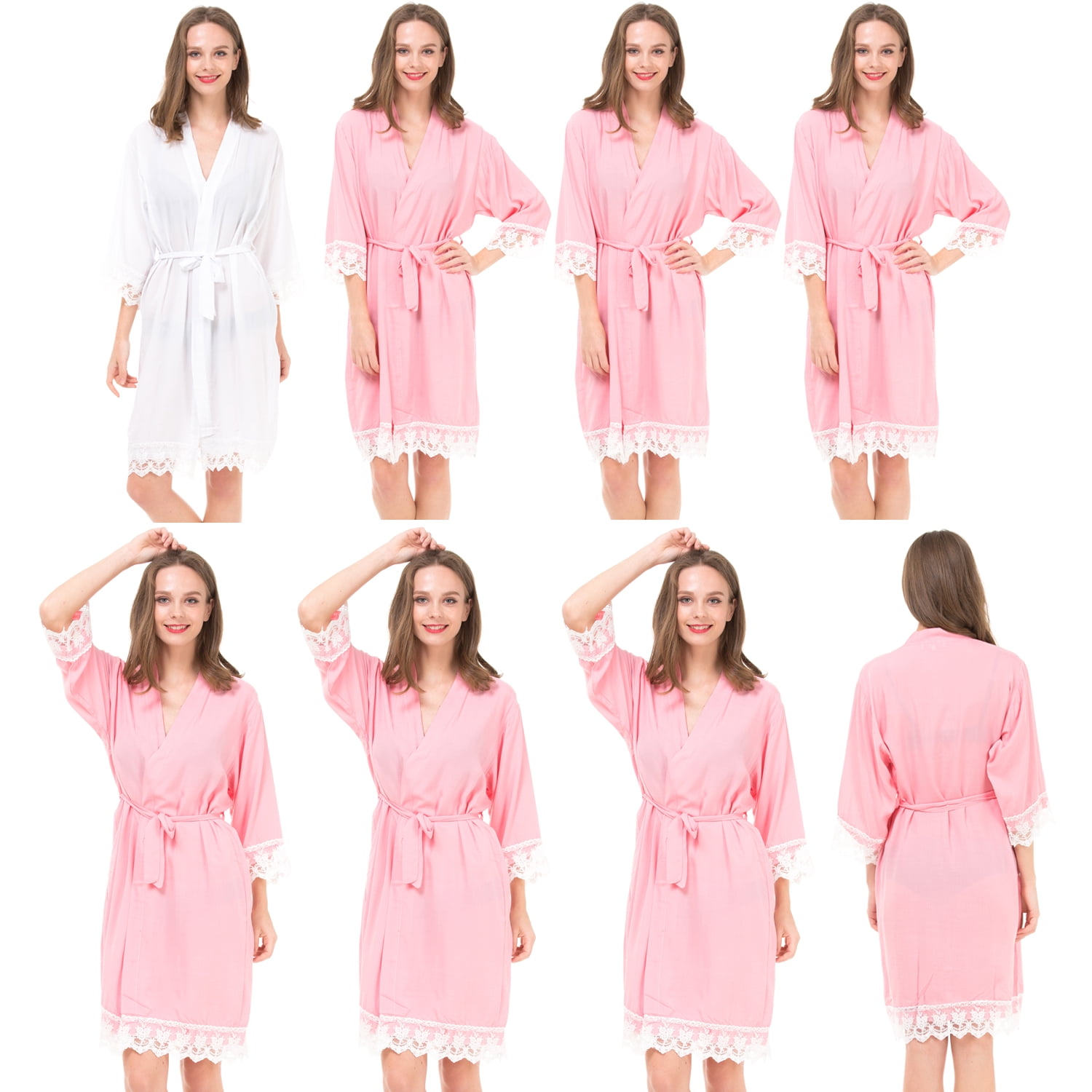 Mr & Mrs Right Bridesmaid Robes For Woman ,Soft Cotton ,8 sets of 1 ...