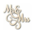 thumbnail image 1 of Mr. & Mrs. Sign Unfinished Wood Cutout Home Decor DIY 24" / 1/4", 1 of 3