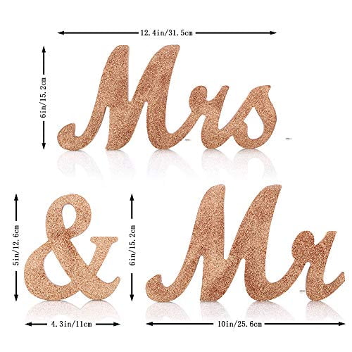 Mr and Mrs Sign Wedding Sweetheart Table Decorations, Wooden Freestanding Letters for Photo Props, Rustic Wedding Centerpiece, Anniversary Wedding Shower Gift