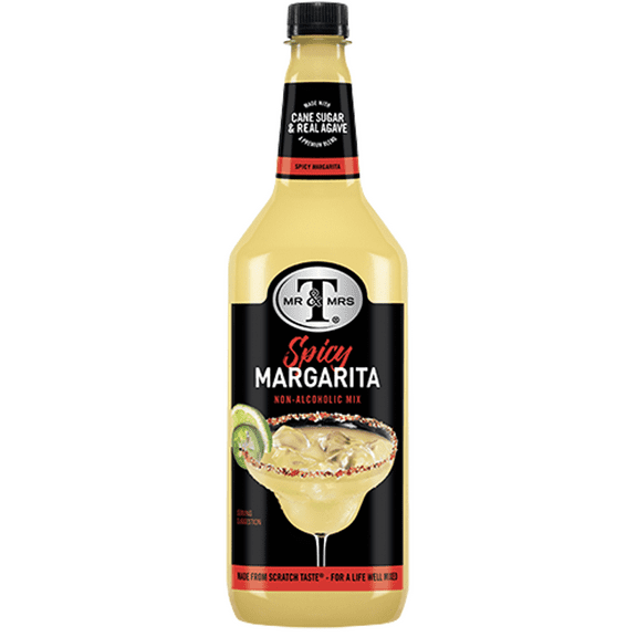 Mr & Mrs Spicy Margarita Mix, 1L Bottle, 1 Pack – Premium Cocktail Mixer for Margarita Mix, Ready to Use