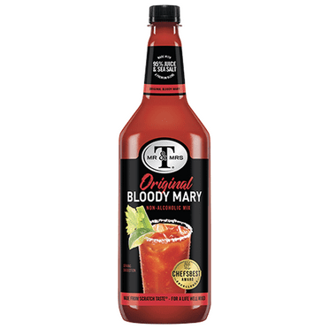 Mr & Mrs T Original Bloody Mary Mix, 1L Bottle, 1 Pack – Premium Cocktail Mixer for Spicy Bloody Marys, Ready to Use